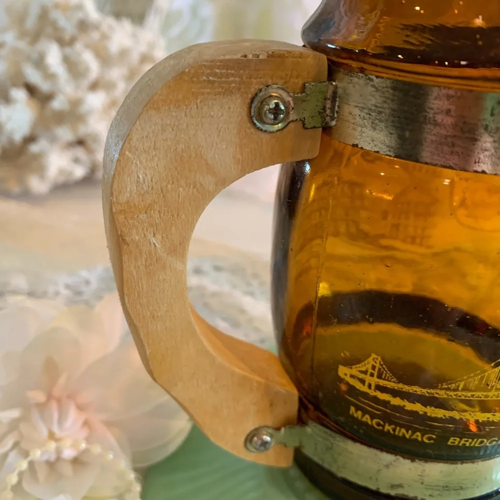Vintage Amber Glass Stein🍺 - Picture 13 of 15